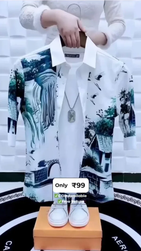 Premium Artistic Printed Casual Shirt – Statement Street Collection